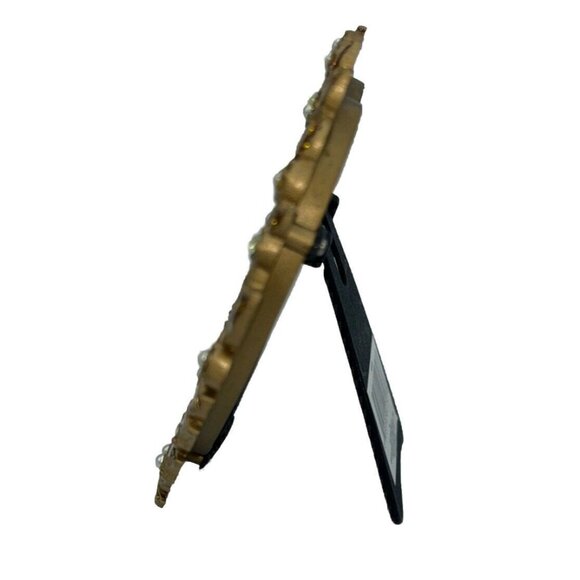 Special Moments Frame Heart Shaped Gold Pearl Rhinestone Valentine Wedding 3 x 3 - Picture 2 of 5